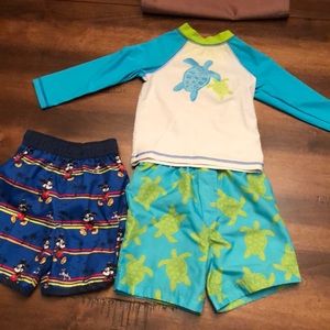 Boys swim set and trunks {Disney baby}